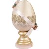 Uovo decorativo Clayre & Eef Ø 20x38 cm Beige Rosa Oro Decorazione Pasquale Plastica Tessile