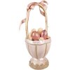 Clayre & Eef Cestino decorativo rosa Ø20x47 cm stile country con fiocchi pulcini