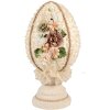 Uovo decorativo Clayre & Eef Beige Ø20x39 cm Decorazione primaverile Stile Vintage