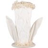 Cappello decorativo Clayre & Eef Bianco Beige 16x16x27 cm Romantico Stile Vintage Tessuto Fiori