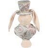 Clayre & Eef coniglio decorativo beige 18x15x38 cm plastica tessile classica