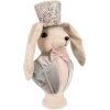 Clayre & Eef coniglio decorativo beige 18x15x38 cm plastica tessile classica