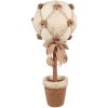 Clayre & Eef 65951 Fiore decorativo Beige Ø20x50cm Plastica tessile vintage