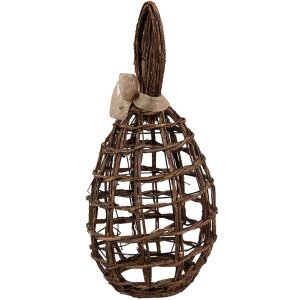 Clayre & Eef Coniglio decorativo in rattan marrone...