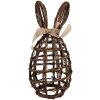 Clayre & Eef Coniglio decorativo in rattan marrone 23x22x45 cm Stile country