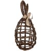 Clayre & Eef Coniglio decorativo in rattan marrone 23x22x45 cm Stile country
