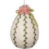 Clayre & Eef 65959 Uovo decorativo appeso Ø18x27cm Bianco Rosa Verde