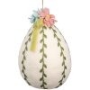 Clayre & Eef 65959 Uovo decorativo appeso Ø18x27cm Bianco Rosa Verde