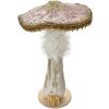 Clayre & Eef 66168 Fungo decorativo Marrone Oro Ø26x43cm Barocco Plastica Tessile Glitterato