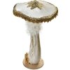 Fungo decorativo Clayre & Eef Bianco-Oro Ø26x43cm Decorazione barocca in plastica