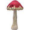 Clayre & Eef 66171 Fungo decorativo rosso oro Ø17x29cm in plastica stile barocco