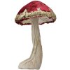 Clayre & Eef 66171 Fungo decorativo rosso oro Ø17x29cm in plastica stile barocco
