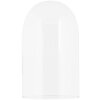 Vaso a campana in vetro Clayre & Eef base in legno Ø17x40cm vetro stile country marrone