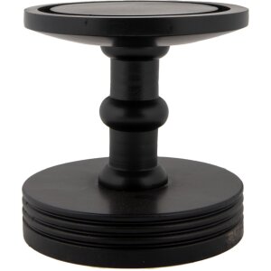 Clayre & Eef Vaso a campana in vetro Ø17x40cm Trasparente con base in legno nero