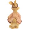 Clayre & Eef Coniglio decorativo in poliresina marrone rosa 3x3x5 cm Stile country