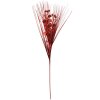 Clayre & Eef Ramo decorativo rosso 78 cm Pianta artificiale glitterata per decorazioni festive