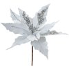 Clayre & Eef Decorazione natalizia Fiore Bianco Argento Ø 30x26 cm