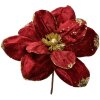 Clayre & Eef Decorazione natalizia Fiore Ø25x25cm Plastica color oro rosso