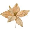 Clayre & Eef 66160 Decorazione natalizia Fiore Beige-Oro Ø36 cm