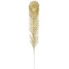 Clayre & Eef 66161GO Piuma decorativa color oro 42 cm plastica effetto glitter