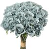 Clayre & Eef Bouquet di rose blu-verde 24 fiori 30 cm artificiali