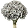 Clayre & Eef Bouquet 24 rose grigio 20x16x30 cm artificiale