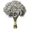 Clayre & Eef Bouquet 24 rose grigio 20x16x30 cm artificiale