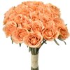 Bouquet di fiori artificiali Clayre & Eef 24 rose arancioni 20x16x30 cm