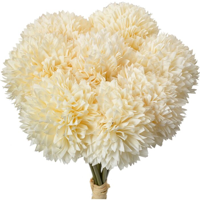 Clayre & Eef bouquet artificiale bianco 8 fiori 15x15x32 cm