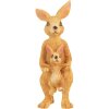 Clayre & Eef figurina decorativa coniglio con bambino marrone 4x4x8 cm stile country
