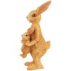 Clayre & Eef figurina decorativa coniglio con bambino marrone 4x4x8 cm stile country