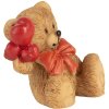 Orso decorativo Clayre & Eef Marrone Rosso 3x2x4 cm in Poliresina Stile Country