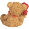 Orso decorativo Clayre & Eef Marrone Rosso 3x2x4 cm in Poliresina Stile Country