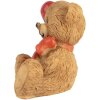 Orso decorativo Clayre & Eef Marrone Rosso 3x2x4 cm in Poliresina Stile Country