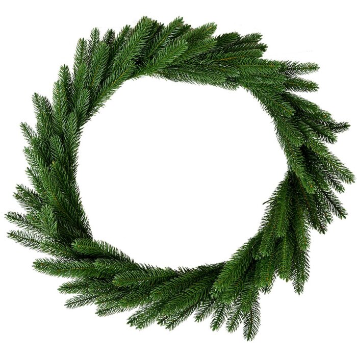 Clayre & Eef 50819 Ghirlanda natalizia verde Ø 65x10 cm stile country