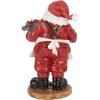 Clayre & Eef 6PR5725 Figurina di Babbo Natale Rosso Bianco 8x6x13 cm in poliresina