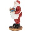 Clayre & Eef 6PR5725 Figurina di Babbo Natale Rosso Bianco 8x6x13 cm in poliresina