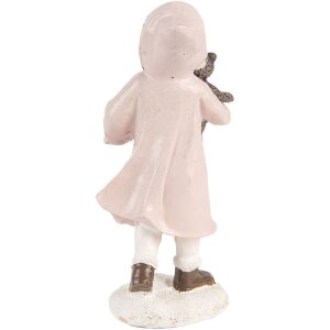 Clayre & Eef 6PR5727 Figurina di Natale Bambino Rosa 12cm Stile Country in Poliresina