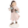 Clayre & Eef 6PR5727 Figurina di Natale Bambino Rosa 12cm Stile Country in Poliresina