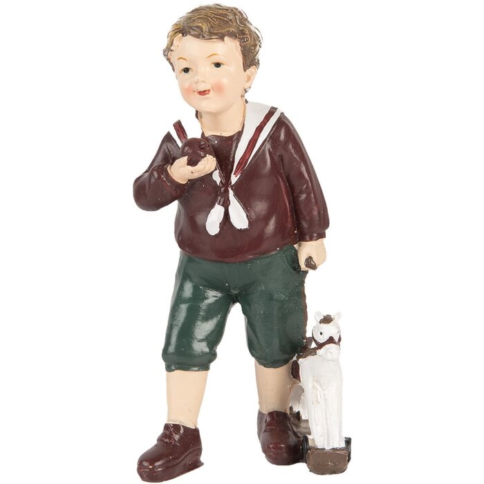 Clayre & Eef 6PR5730 Decorazione Bambino Marrone Verde 6x5x15 cm