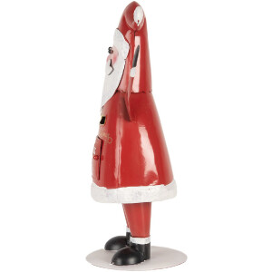 Clayre & Eef 6Y5853 Cassetta delle lettere Babbo Natale Rosso Bianco 16x14x35 cm
