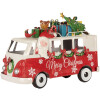Clayre & Eef 6Y5855 Modello di autobus LED Rosso Bianco 31x15x21 cm Funzionamento a batteria