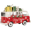 Clayre & Eef 6Y5855 Modello di autobus LED Rosso Bianco 31x15x21 cm Funzionamento a batteria