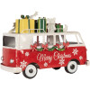 Clayre & Eef 6Y5855 Modello di autobus LED Rosso Bianco 31x15x21 cm Funzionamento a batteria
