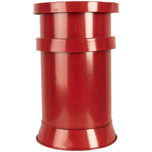 Clayre & Eef 6Y5856 Cassetta delle lettere rossa Ø24x38 cm Lettere a Babbo Natale
