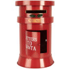 Clayre & Eef 6Y5856 Cassetta delle lettere rossa Ø24x38 cm Lettere a Babbo Natale