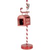 Clayre & Eef 6Y5857 Cassetta delle lettere decorazione natalizia rosso bianco 20x12x51 cm