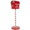 Cassetta delle lettere di Clayre & Eef Lettere a Babbo Natale rossa Ø15x50cm in stile country in metallo