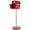 Cassetta delle lettere di Clayre & Eef Lettere a Babbo Natale rossa Ø15x50cm in stile country in metallo
