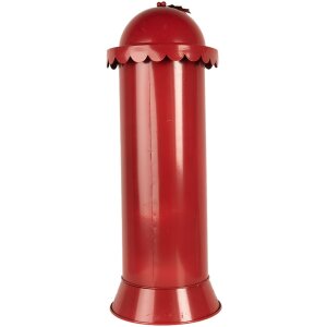 Clayre & Eef 6Y5859 Cassetta delle lettere rossa Ø19x52cm Babbo Natale Consegna rapida